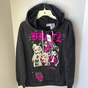 Bratz Juniors Hoodie Sweatshirt  with foil accents Size  Large NWT